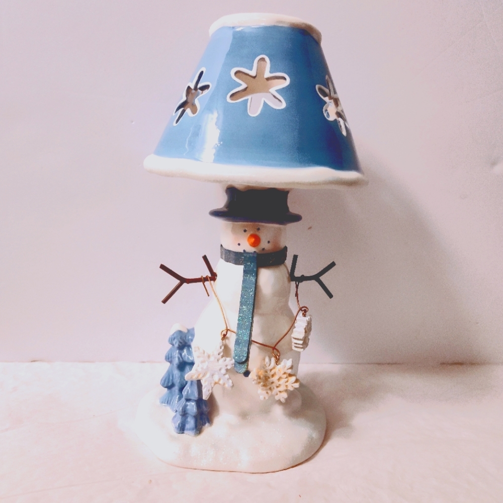Kohl's Blue and White Snowman Holiday Decor